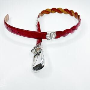 Brighton Reversible Red And Tan Belt Size Medium